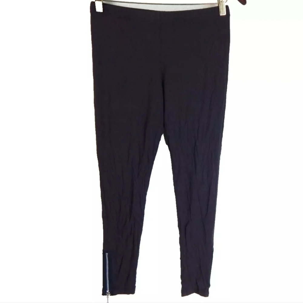 Comfy USA Brown Zip Ankle Leggings